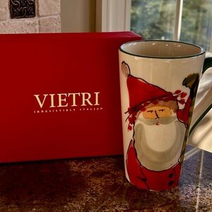 Vietri Collectable Holiday Santa Mug